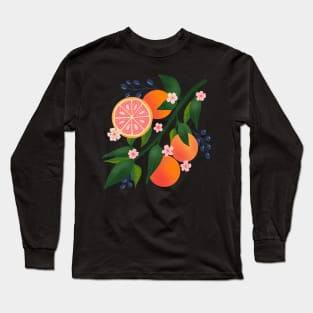 Grapefruit and Berries Long Sleeve T-Shirt